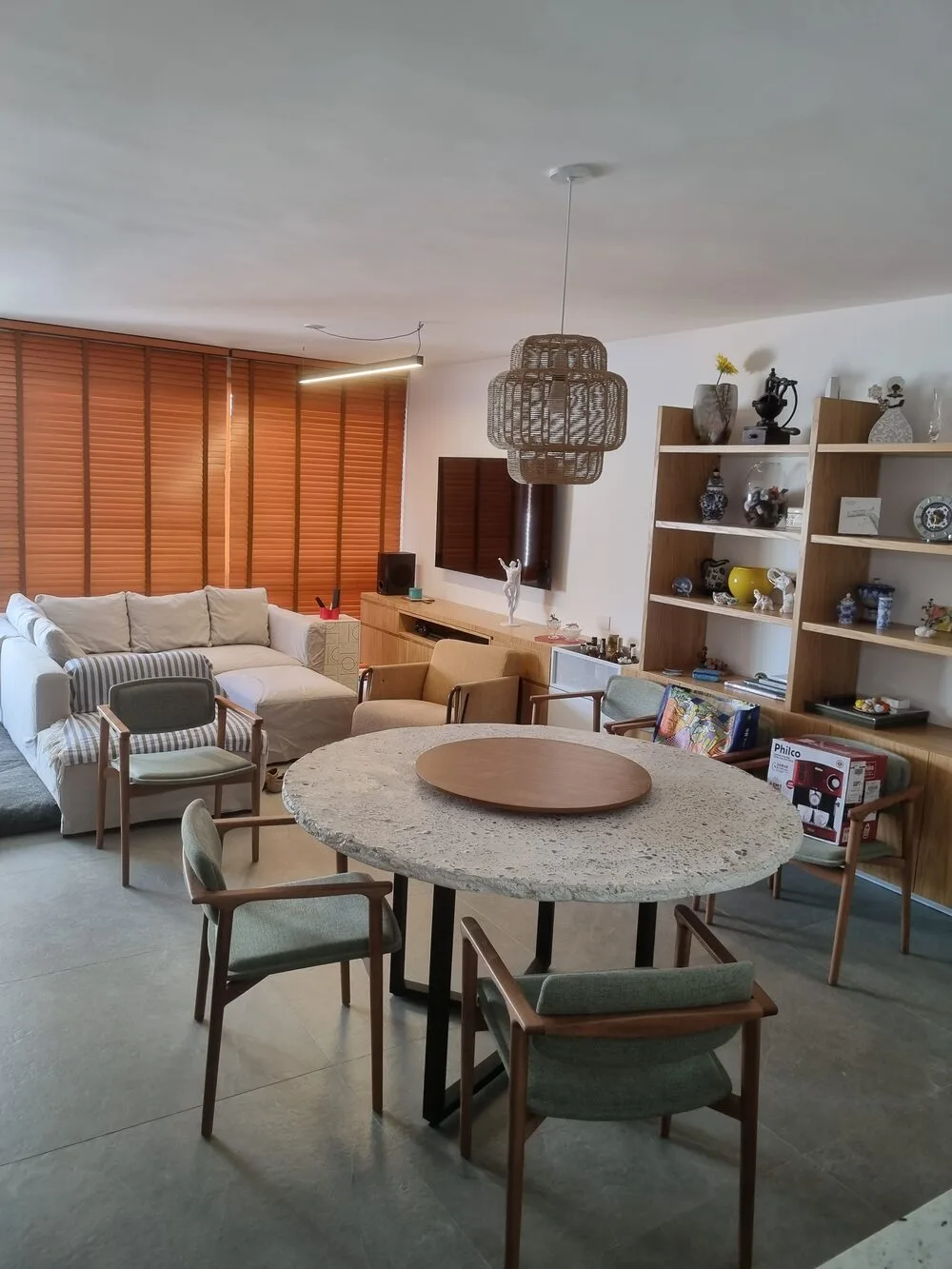 Depois: sala do Apartamento Higienópolis reformado