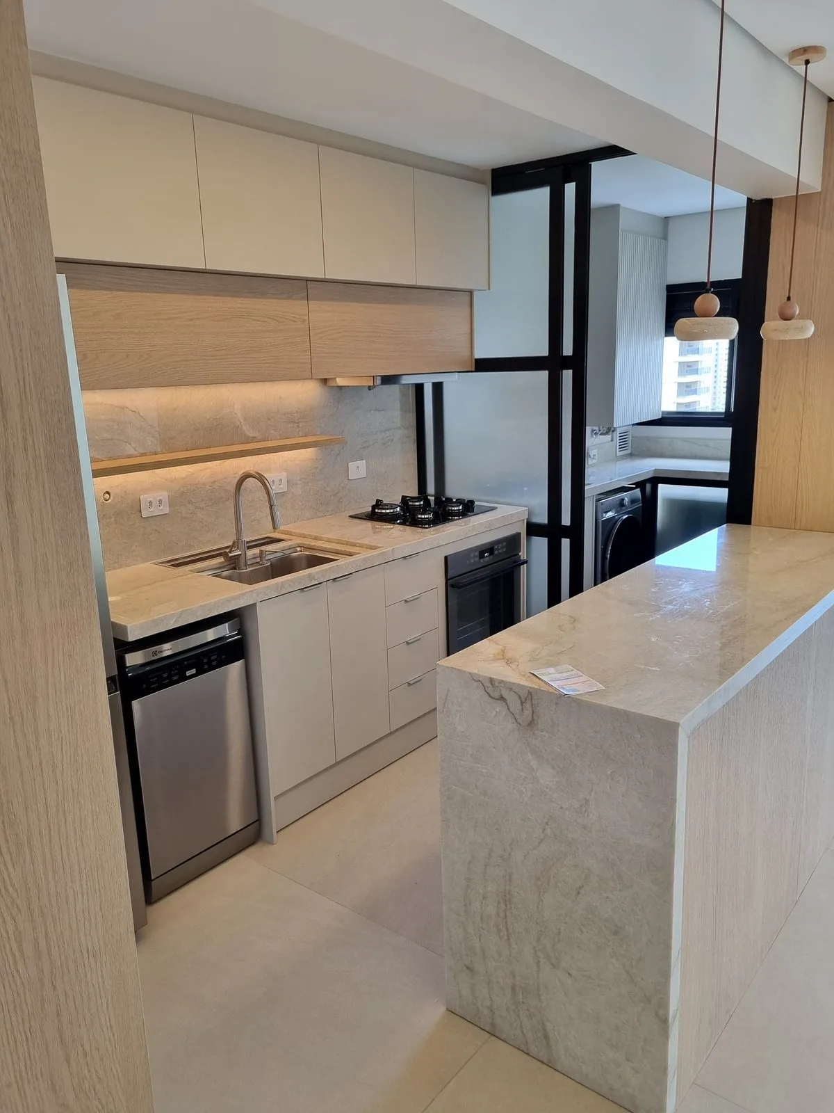 Depois: cozinha do Apartamento Morumbi reformado